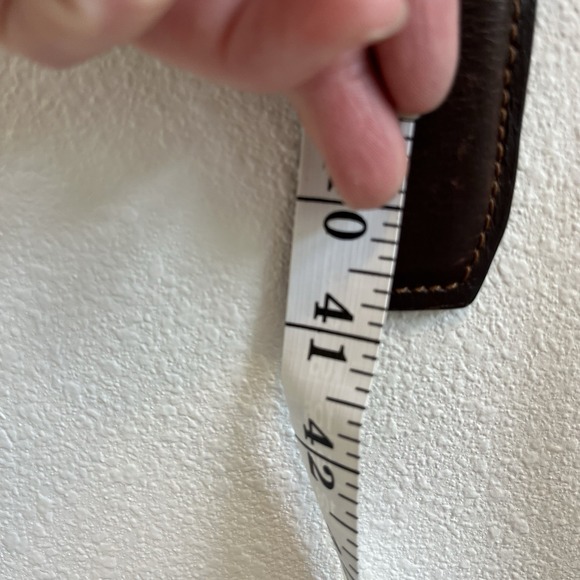 Mens Belt 100% Genuine Leather Size M Brown Work Comfort Casual - Picture 8 of 11